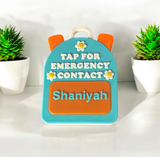 NFC Emergency Contact Backpack Tag
