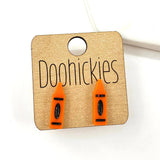 Crayon Acrylic Studs - Back to School Teacher Earring: Yellow