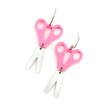 2" A Cut Above Scissors - Acrylic Dangle Earrings - Teacher Earrings