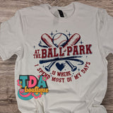 At the BallPark is where I spend most of my days ADULT TEE
