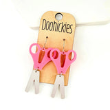 2" A Cut Above Scissors - Acrylic Dangle Earrings - Teacher Earrings
