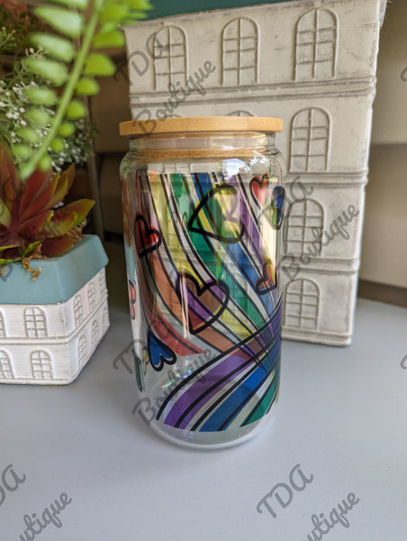 Love Always Wins Sublimation Glass Jars and Stainless Steel Tumbler