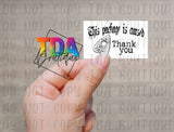 This Package Is Cursed Handle With Care Thank You | 2.25" x 1.25" | Packaging Sticker | Packing Label | Small Business | Sissy