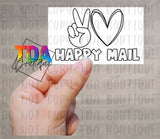 Happy Mail | 2.25" x 1.25" | Packaging Sticker | Packing Label | Small Business | Sassy