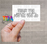 Thank You Postal Worker For All You Do | 2.25" x 1.25" | Packaging Sticker | Packing Label | Small Business | Sassy