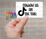Follow Us On TikTok | 2.25" x 1.25" | Packaging Sticker | Packing Label | Small Business | Sassy