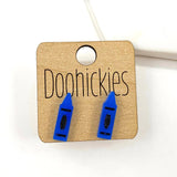 Crayon Acrylic Studs - Back to School Teacher Earring: Green
