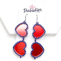 The Americana Mini Acrylic Collection - Patriotic Earrings: Nancy's Tankini