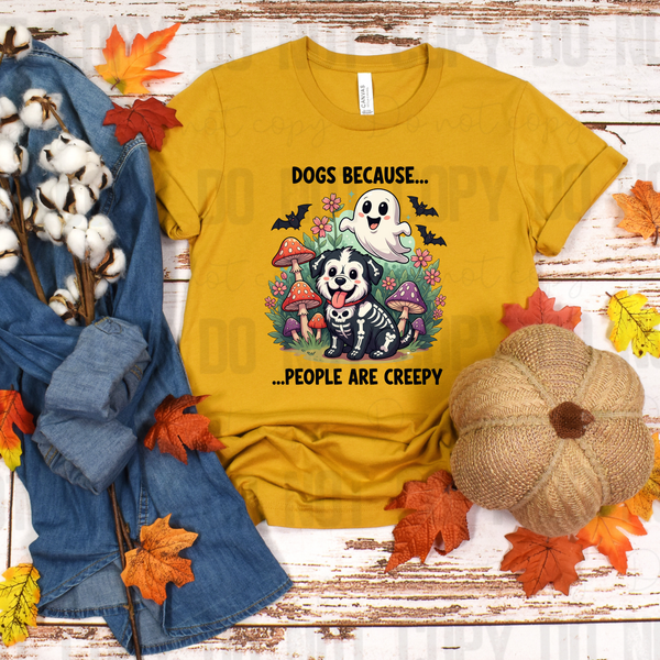 Dog Because people are creepy Animal Angels Network Tee