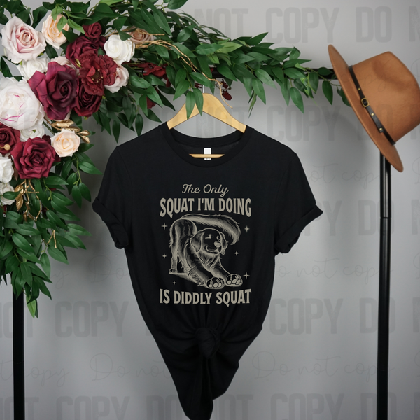 The only squat I'm doing it diddly Animal Angels Network Tee