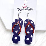 The Americana Mini Acrylic Collection - Patriotic Earrings: Nancy's Tankini